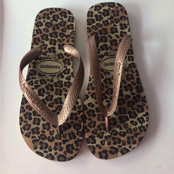 Havaianas Leopard Print Flip Flops - Picture 2 of 9